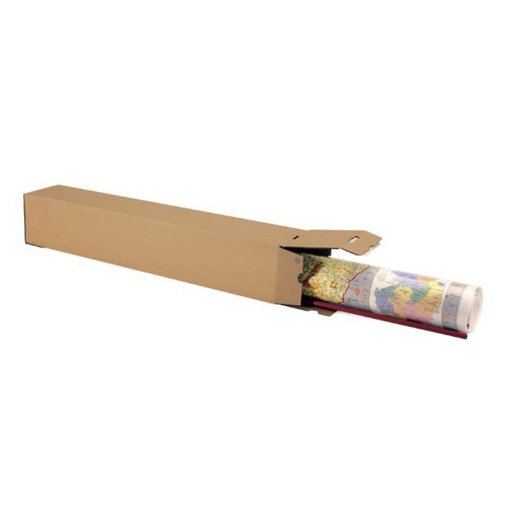 Image of  Platzsparende Lagerung durch flachliegende AnlieferungWellpapp-Faltkarton 1-wellig, 105 x 105 x 430 mm Wellpapp-Faltkarton 1-wellig, 105 x 105 x 430 mm