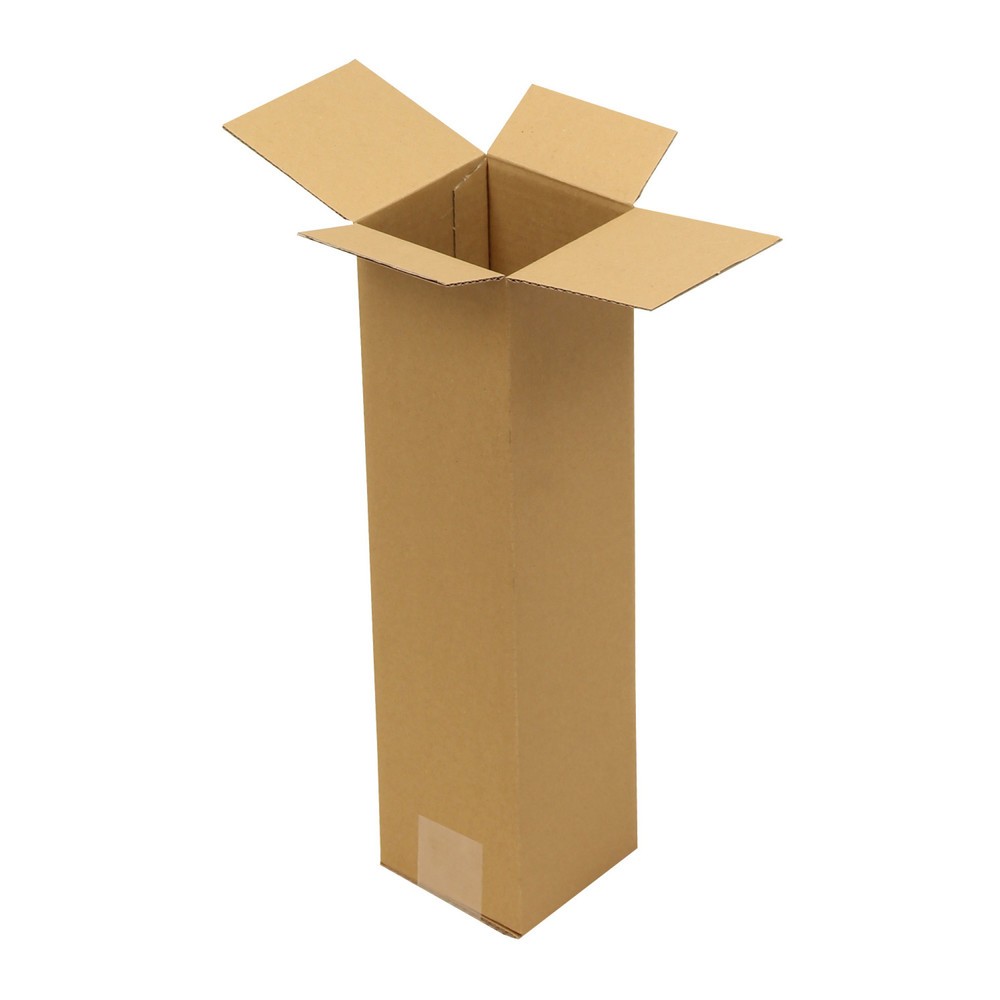 Image of  Teleskopierbar Wellpapp-Faltkarton 1-wellig, 108 x 108 x 430 mm, braun, für lange Güter Wellpapp-Faltkarton 1-wellig, 108 x 108 x 430 mm, braun, für lange Güter