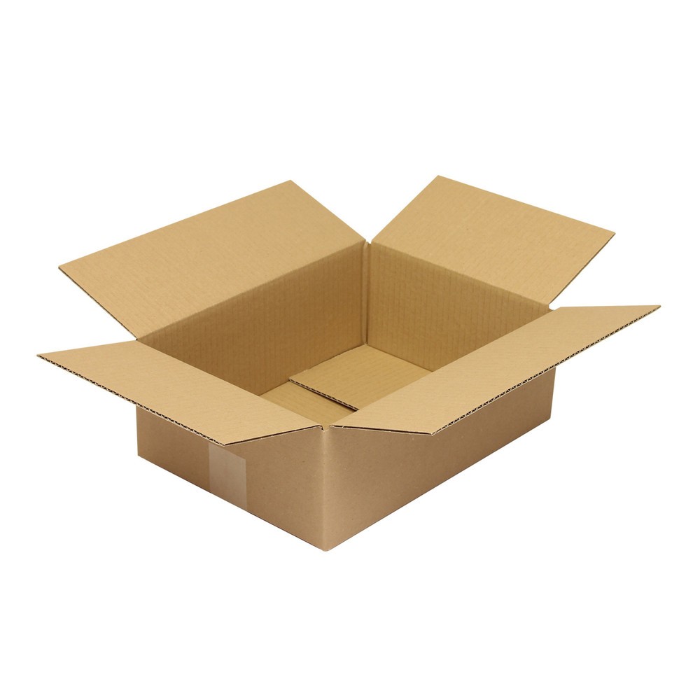 Image of  Individuelle Bedruckung - auch mehrfarbig - möglichWellpapp-Faltkarton 1-wellig, 350 x 250 x 120 mm, Qualität 1.20 C, braun Wellpapp-Faltkarton 1-wellig, 350 x 250 x 120 mm, Qualität 1.20 C, braun