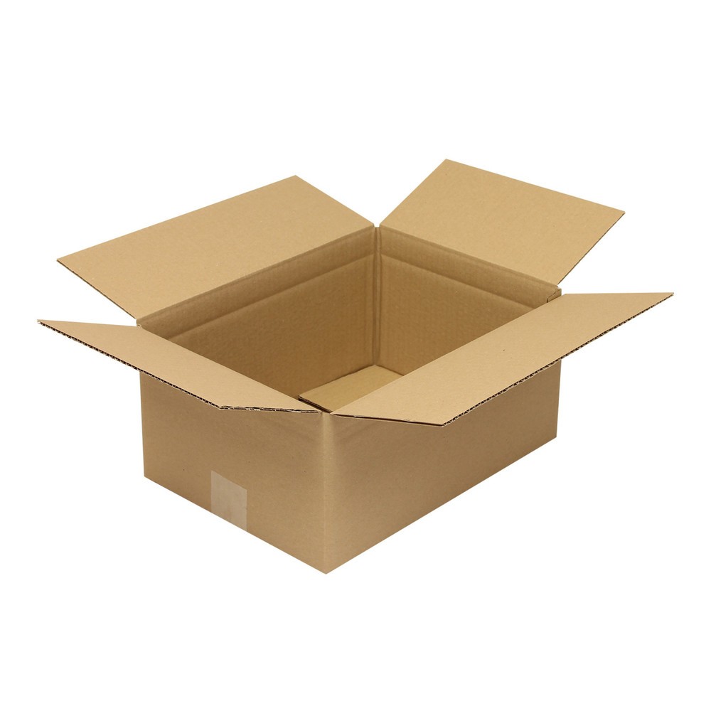 Image of  Individuelle Bedruckung - auch mehrfarbig - möglichWellpapp-Faltkarton 1-wellig, 350 x 250 x 160 mm, Qualität 1.20 C, braun Wellpapp-Faltkarton 1-wellig, 350 x 250 x 160 mm, Qualität 1.20 C, braun