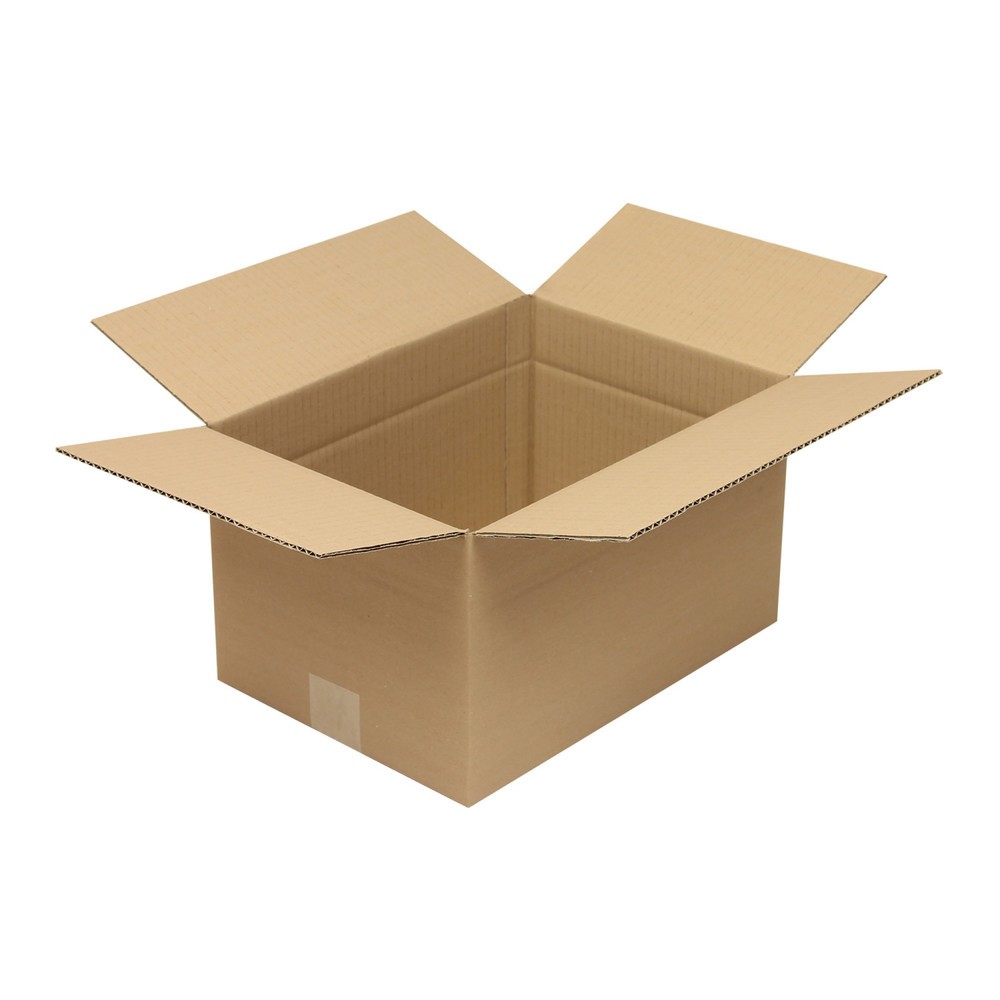 Image of  Individuelle Bedruckung - auch mehrfarbig - möglichWellpapp-Faltkarton 1-wellig, 350 x 250 x 200 mm, Qualität 1.20 C, braun Wellpapp-Faltkarton 1-wellig, 350 x 250 x 200 mm, Qualität 1.20 C, braun