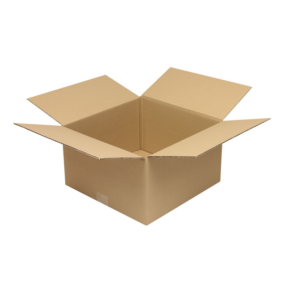Image of  Individuelle Bedruckung - auch mehrfarbig - möglichWellpapp-Faltkarton, 1-wellig, 350x350x200 mm (L x B x H), Qualität 1.20B, braun Wellpapp-Faltkarton, 1-wellig, 350x350x200 mm (L x B x H), Qualität 1.20B, braun