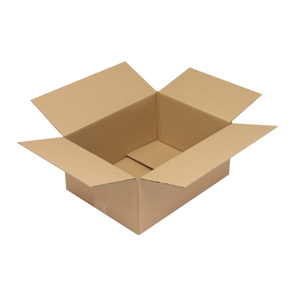 Image of  Individuelle Bedruckung - auch mehrfarbig - möglichWellpapp-Faltkarton, 1-wellig, 400x300x180 mm (L x B x H), Qualität 1.30, braun Wellpapp-Faltkarton, 1-wellig, 400x300x180 mm (L x B x H), Qualität 1.30, braun
