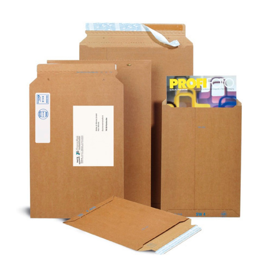Image of  1 VE = 100 StkWellpapp-Versandtasche, 267 x 387 mm, braun, Suprawell, Selbstklebeverschluss, 1 VE = 100 Stk Wellpapp-Versandtasche, 267 x 387 mm, braun, Suprawell, Selbstklebeverschluss, 1 VE = 100 Stk