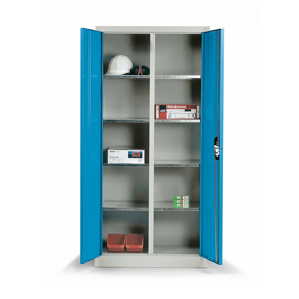Image of So bequem war Ordnunghalten noch nie – der Flügeltürschrank mit einem 110° Tür-Öffnungswinkel Flügeltürenschränke dienen der vielseitigen Lagerung von unterschiedlichsten Gegenständen und Waren. Damit Sie die Möglichkeit haben, die Schränke an Ihr Lagergu