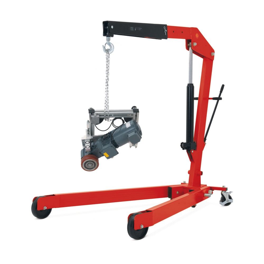 Image of Vielseitiger Leichtbaukran für sicheres und effizientes Heben Dieser flexible Werkstattkran eignet sich für den kurzfristigen Gebrauch und ist durch die klappbare Konstruktion platzsparend bei der Aufbewahrung. Zur Lagerung des Krans klappen Sie das gespr