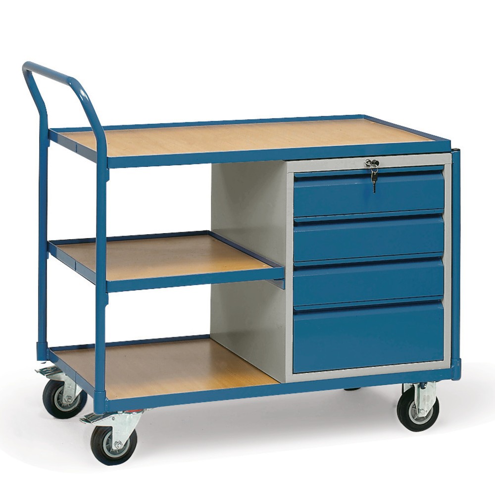 Image of Ein Muss für jede Werkstatt - Ein Werkstattwagen Ein robuster Werkstattwagen von fetra® aus Stahlrohr-Konstruktion geschweisst und pulverbeschichtet. Dadurch ist der Werkstattwagen dauerhaft oberflächengeschützt und vor Korrosion sicher. Auf die 2 Etagenb