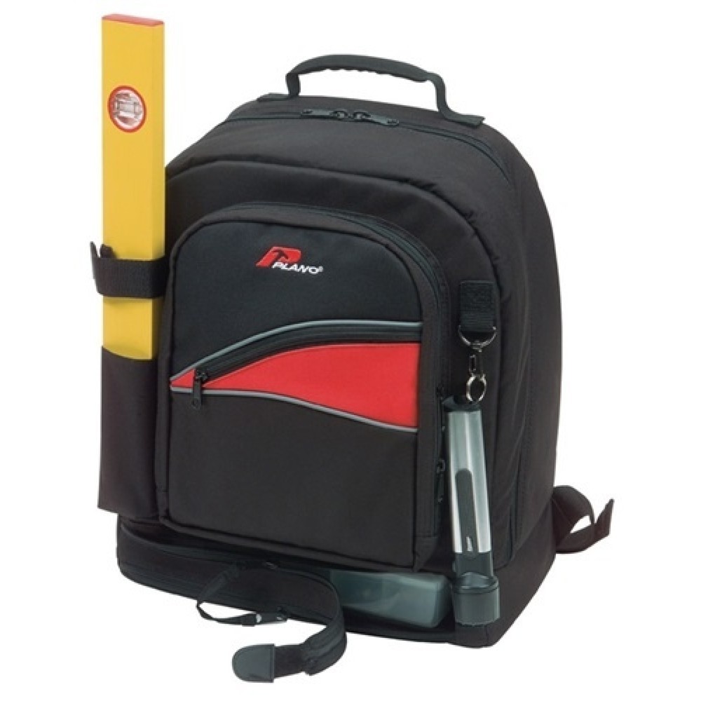 Image of  Material: SpezialkunststoffWerkzeugrucksack 542 TB B340xT200xH400mm Spezialku.schwarz/rot PLANO Werkzeugrucksack 542 TB B340xT200xH400mm Spezialku.schwarz/rot PLANO