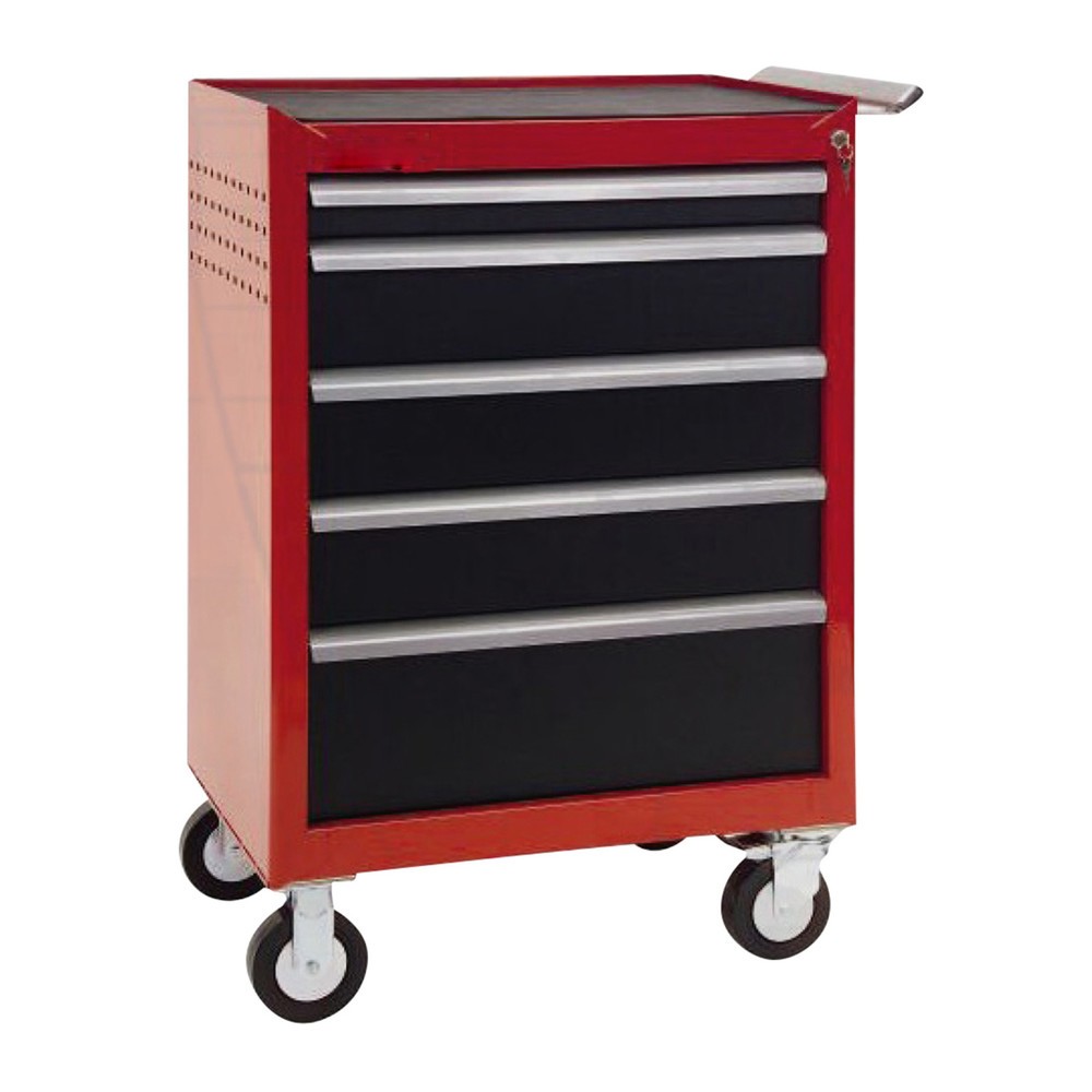 Image of Stabiler Werkstattwagen aus Stahlblech mit 500 kg Tragkraft Sämtliches Werkzeug gut sortiert und griffbereit unterbringen: in dem Werkzeugwagen WE. Der Werkstatt-Rollwagen verfügt über eine Vielzahl kugelgelagerter Schubfächer (Breite 568 mm), die komplet