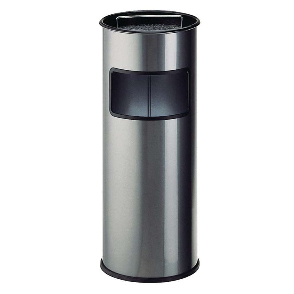 Image of  Gewicht: 4,8kgWESCO Kombiascher Ø320xH730mm neusilber rd.Stahlbl WESCO Kombiascher Ø320xH730mm neusilber rd.Stahlbl