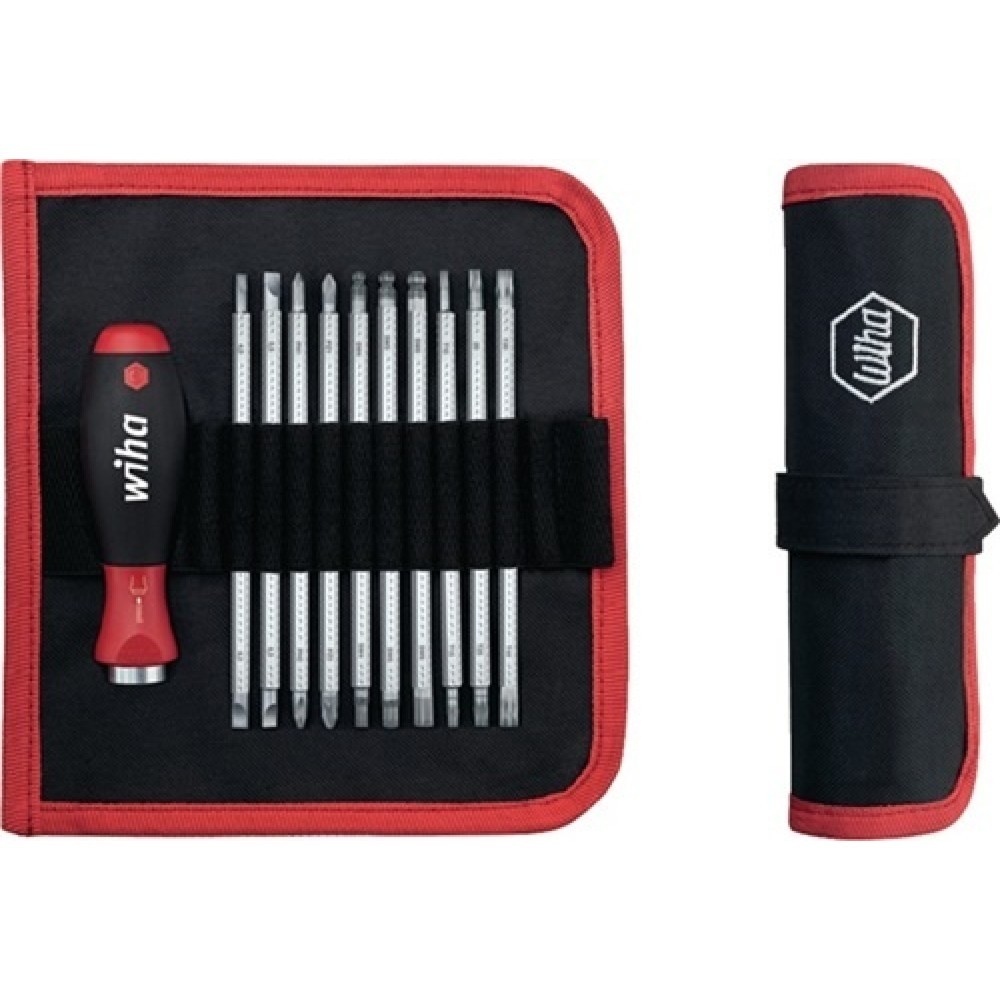 Image of  Material: Chrom-Vanadium-Molybdän-StahlFeinmechanikerschraubendrehersatz 281 T11 11-tlg.Schlitz/PH/PZD/TX/6KT WIHA Feinmechanikerschraubendrehersatz 281 T11 11-tlg.Schlitz/PH/PZD/TX/6KT WIHA