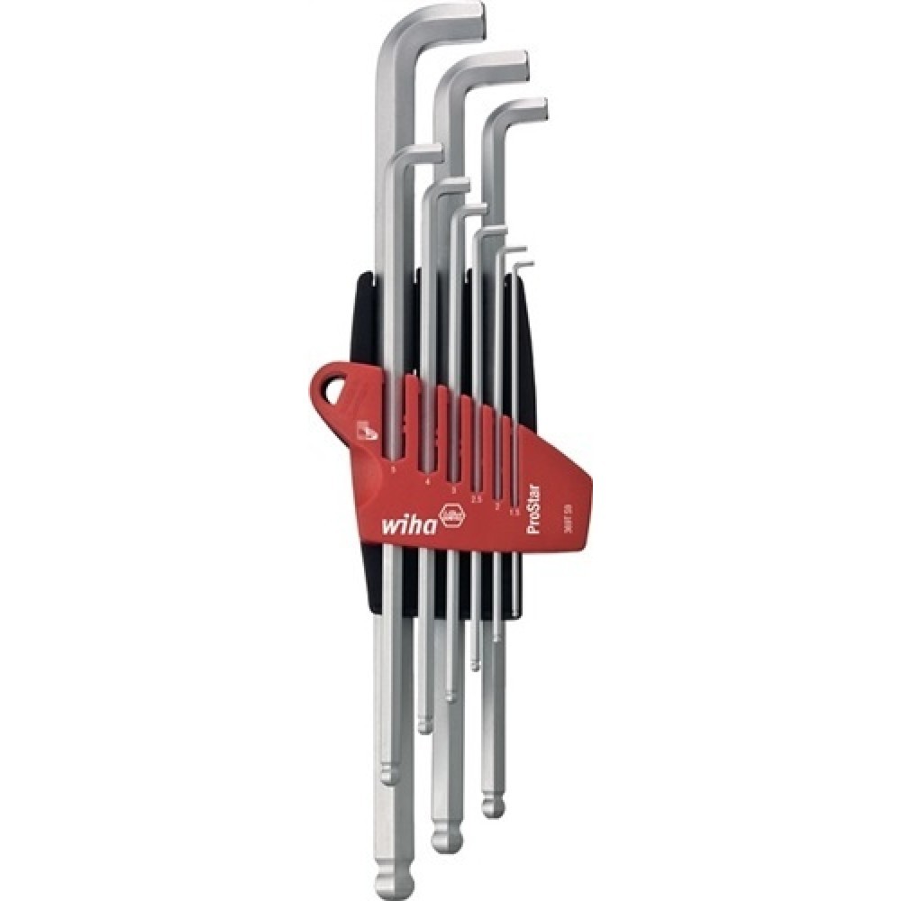 Image of  Bestückung: SW 1,5 - 10mmWinkelschraubendrehersatz 9tlg.6KT-Kugelkopf SW 1,5-10mm abgewinkelt extra kurz Winkelschraubendrehersatz 9tlg.6KT-Kugelkopf SW 1,5-10mm abgewinkelt extra kurz
