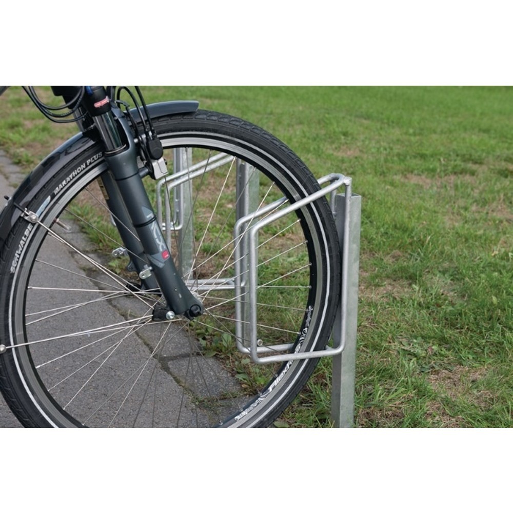 Image of  Ausführung: 1-seitigWSM Fahrradklemmbügel, Anzahl Radstände 1, 1-seitig 90 ° verzinkt, zum Einbetonieren WSM Fahrradklemmbügel, Anzahl Radstände 1, 1-seitig 90 ° verzinkt, zum Einbetonieren