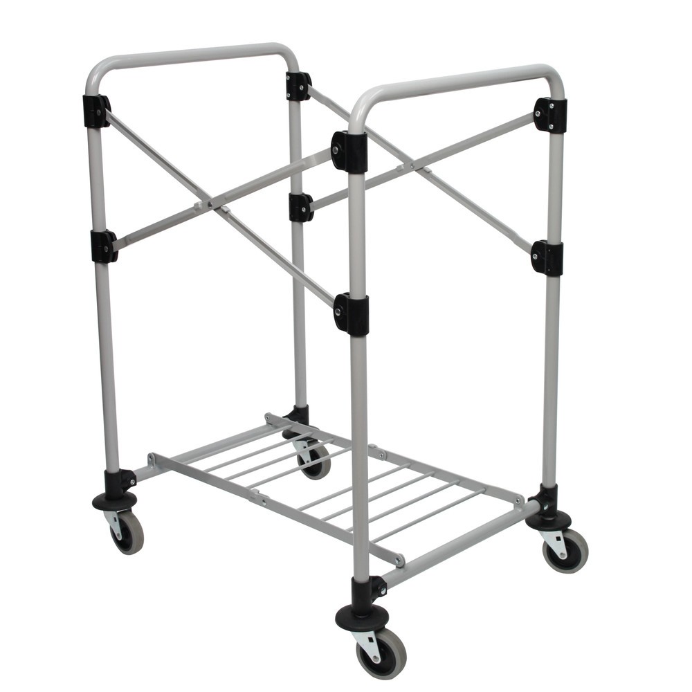 Image of Pulverbeschichteter Stahlrahmen X-Cart: für eine leichte, geräuscharme Handhabung Der langlebige X-Cart Rahmen überzeugt durch sein zusammenklappbares Gestell und 75 % Platzersparnis bei dessen Lagerung. Das leichte Design macht den Wagen wendig, während 
