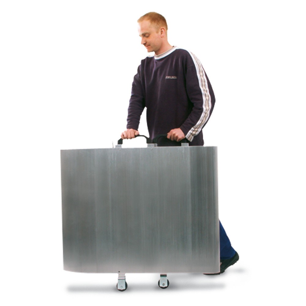Image of Zusätzliche Vollgummiräder für klappbare Ladebrücken Eine mit Leichtlaufrädern ausgestattete mobile Ladebrücke lässt sich komfortabel von einer Person transportieren. Diese Vollgummi-Zusatzräder eignen sich, falls Sie die serienmässig vorhandene Radaussta
