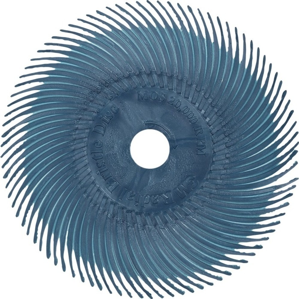 Illustration du produit: 3M™ Radialbürstenscheibe RB-ZB Typ C, blau, Ø 75 mm Körnung 400, 20000 min-¹