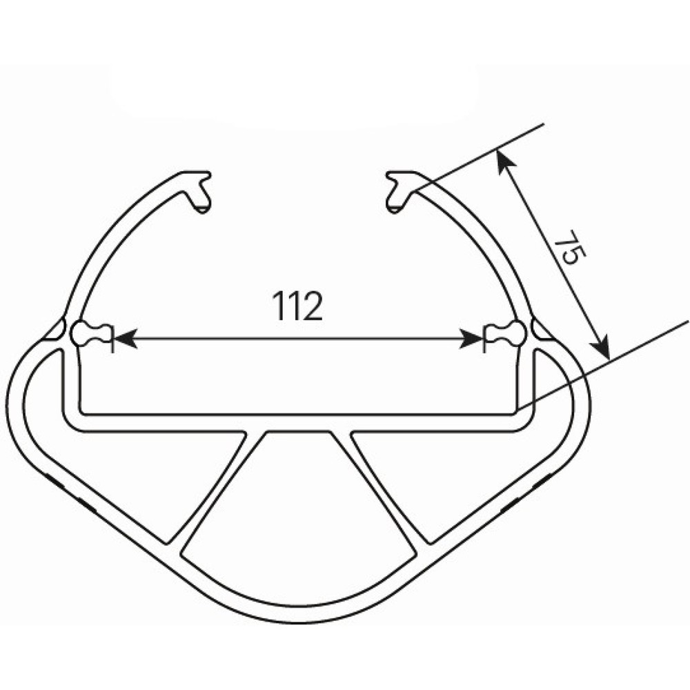 Produktabbildung Nr. 4: A-SAFE Anfahrschutz für Regale RackGuard (L) SLR aus MEMAPLEX®, Innenmass HxBxT 600 x 112 x 75 mm