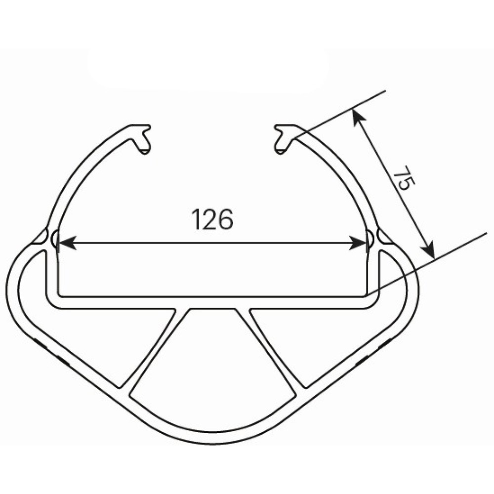 Produktabbildung Nr. 3: A-SAFE Anfahrschutz für Regale RackGuard aus MEMAPLEX®, Innenmass HxBxT 600 x 126 x 75 mm