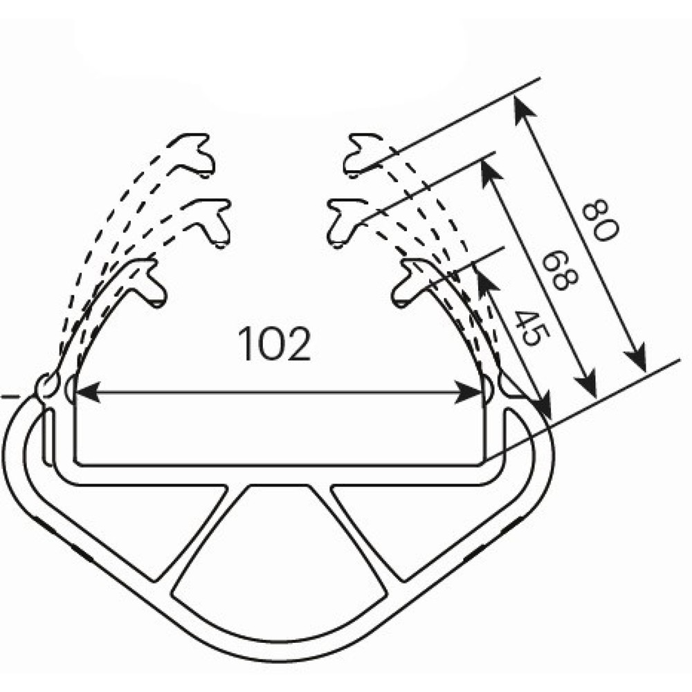 Produktabbildung Nr. 3: A-SAFE Anfahrschutz für Regale RackGuard aus MEMAPLEX®, Innenmass HxBxT 600 x 102 x 68 mm
