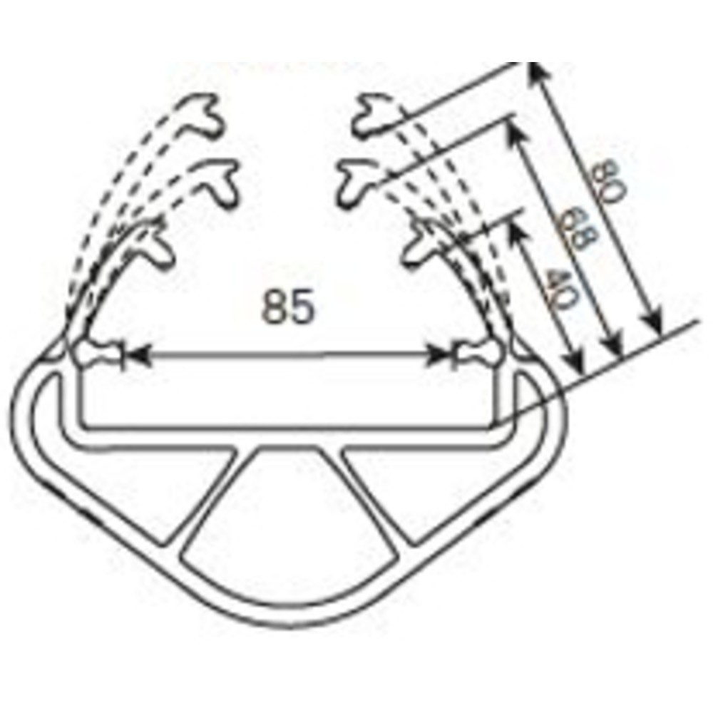 Produktabbildung Nr. 3: A-SAFE Anfahrschutz für Regale RackGuard aus MEMAPLEX®, Innenmass HxBxT 600 x 85 x 68 mm