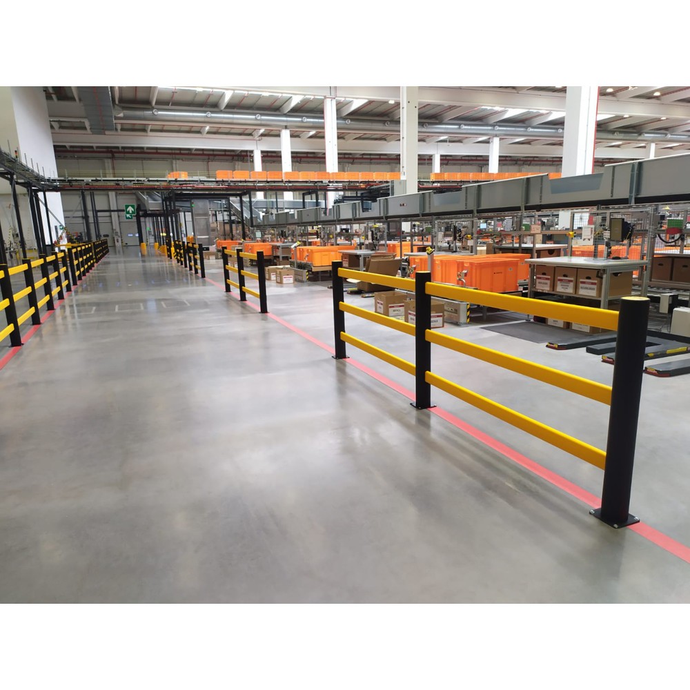 Produktabbildung Nr. 2: A-SAFE Holmsatz für Rammschutzgeländer eFlex als Fusswegtrennung aus MEMAPLEX®, Innen- und Aussenbereich, HxB , 3 x 500 mm Länge