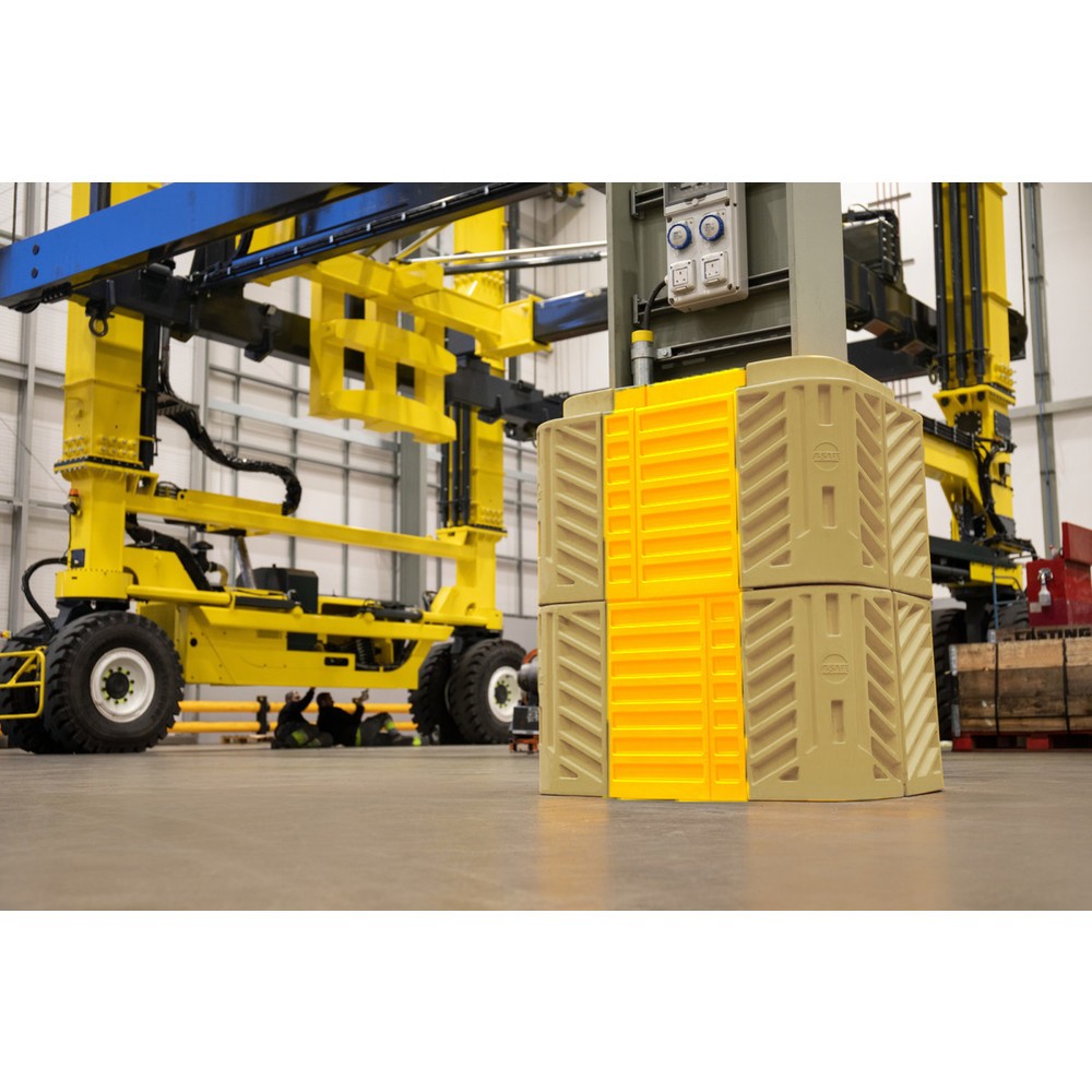 Produktabbildung Nr. 2: A-SAFE Entretoises en MEMAPLEX® pour la protection contre les chocs pour colonnes FlexiShield, jaune, largeur 100 mm