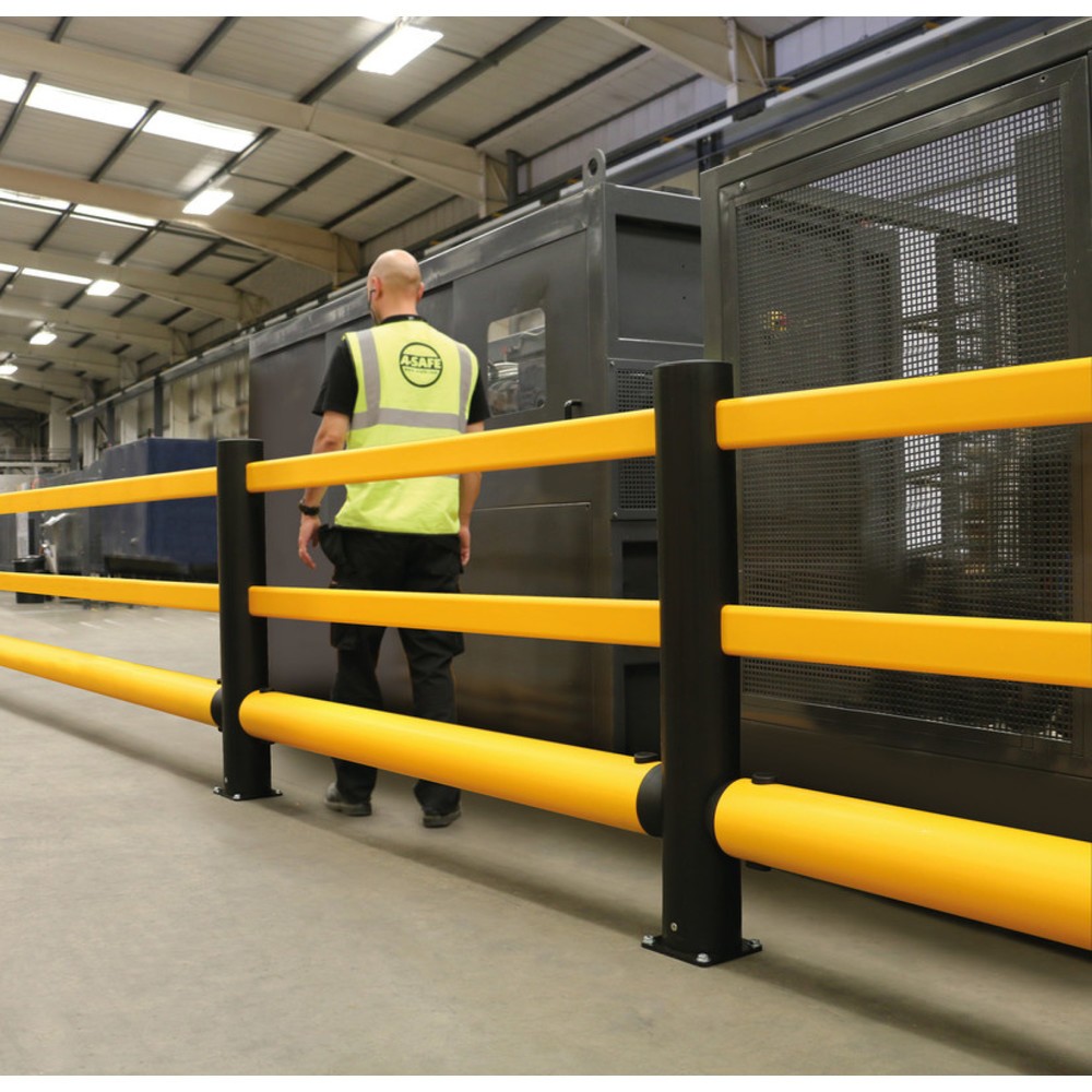 Produktabbildung Nr. 3: A-SAFE Eckpfosten für Rammschutzgeländer eFlex+ aus MEMAPLEX®, Innen- und Aussenbereich, HxB , HxT 456 x 180 mm