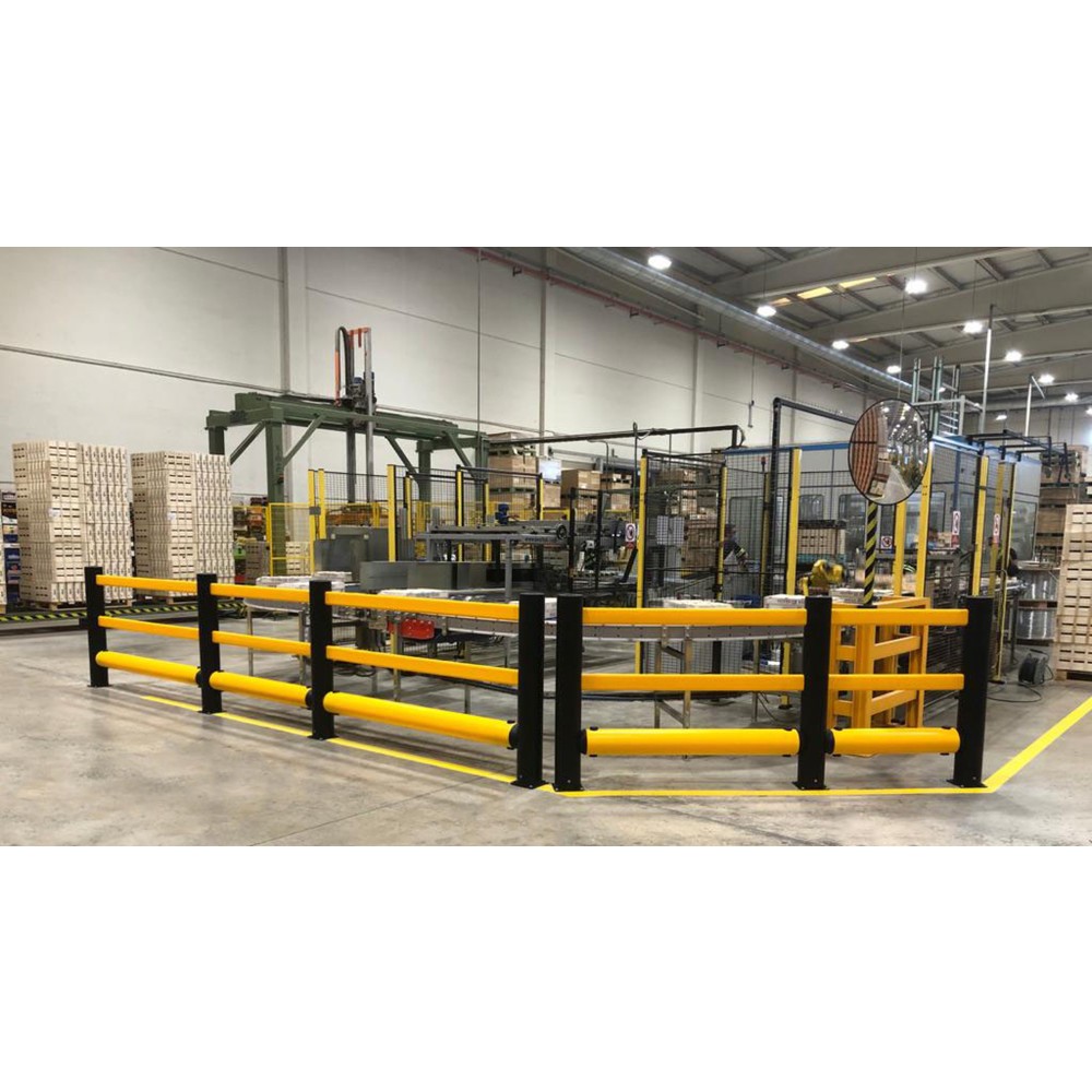 Produktabbildung Nr. 2: A-SAFE Jeu de longerons pour rambarde de protection contre les chocs eFlex utilisée comme barrière de circulation en MEMAPLEX®, pour l’intérieur et l’extérieur, Hxl, 3 x 500 mm de longueur