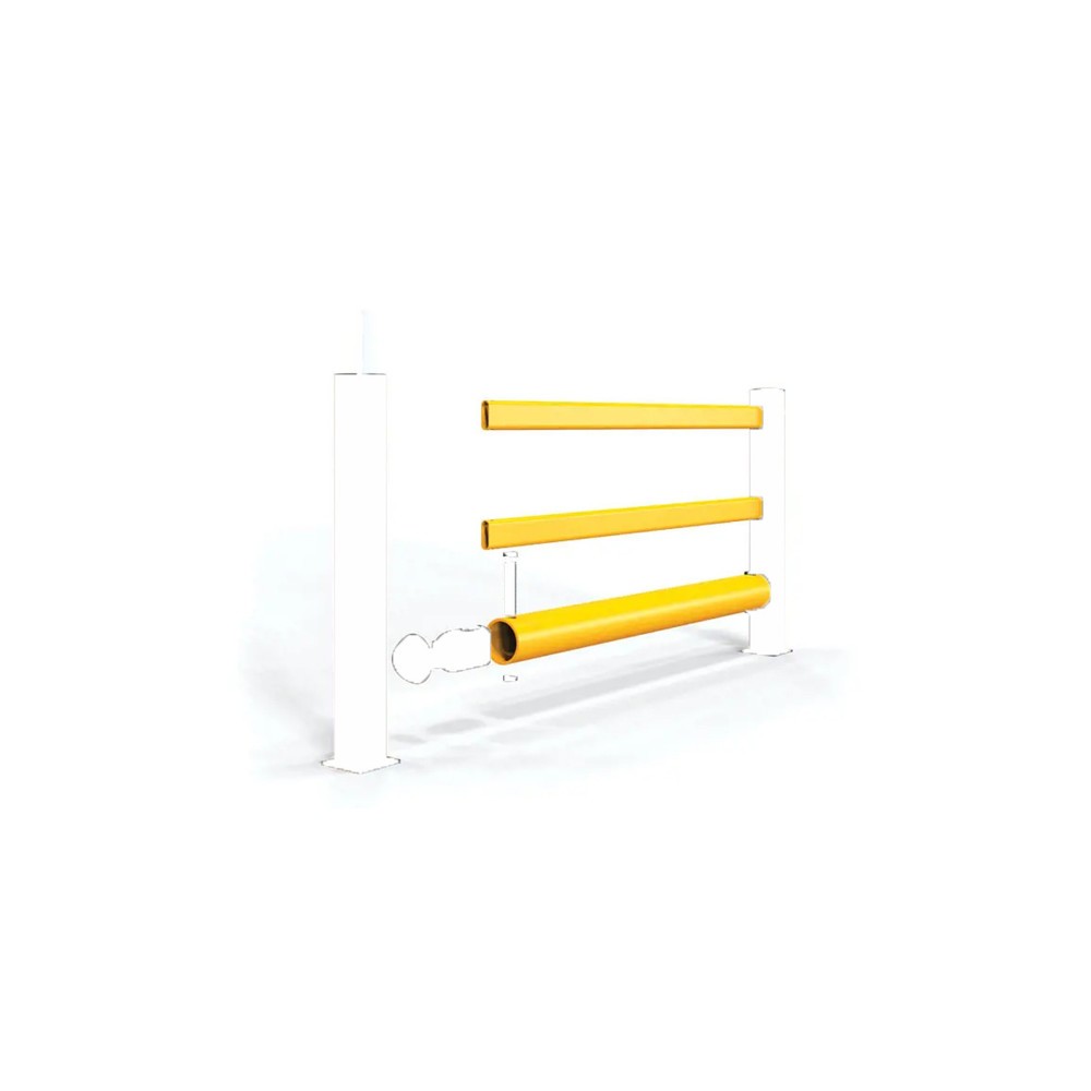 Produktabbildung Nr. 5: A-SAFE Jeu de longerons pour rambarde de protection contre les chocs eFlex utilisée comme barrière de circulation en MEMAPLEX®, pour l’intérieur et l’extérieur, Hxl, 3 x 500 mm de longueur