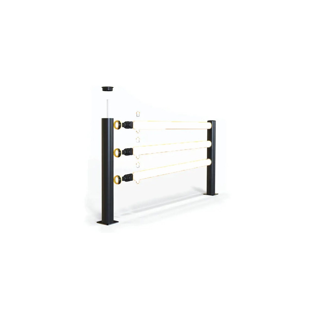 Produktabbildung Nr. 5: A-SAFE Endpfosten für Rammschutzgeländer iFlex als Fusswegtrennung aus MEMAPLEX®, Innen- und Aussenbereich, HxB
