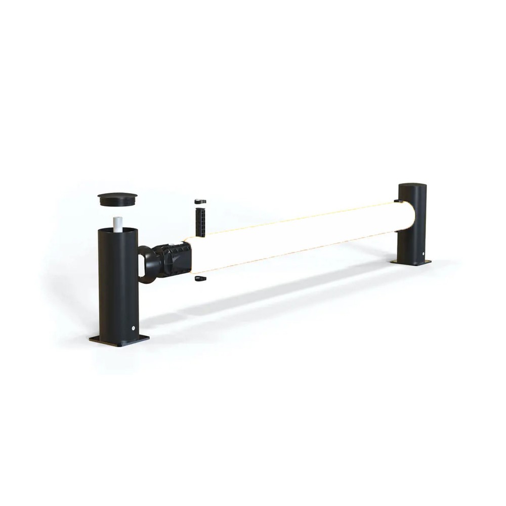 Produktabbildung Nr. 4: A-SAFE Poteau d’extrémité pour rambarde de protection contre les chocs eFlex utilisée comme barrière de circulation en MEMAPLEX®, pour l’intérieur et l’extérieur, Hxl