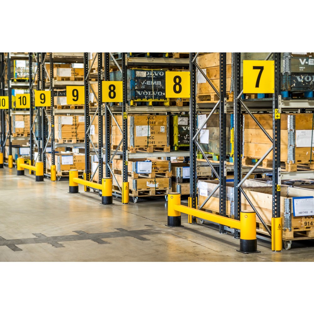 Produktabbildung Nr. 4: Protection d'extrémité de rayonnage A-SAFE en MEMAPLEX®, simple - longueur 1 200 mm
