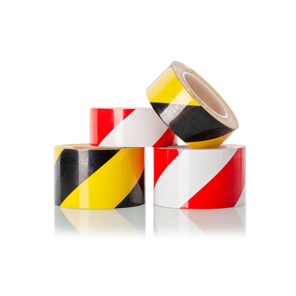Produktabbildung Nr. 2: A.M.P.E.R.E. Bodenmarkierungsband Traffic Tape Extra, Stärke 0,2 mm, Breite 50 mm, Länge 30 m, rot/weiss