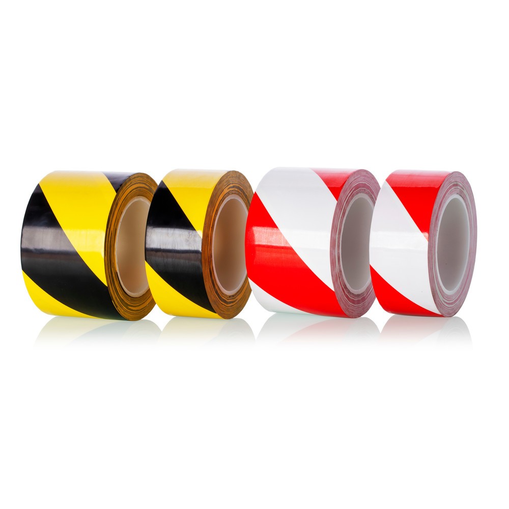 Produktabbildung Nr. 3: A.M.P.E.R.E. Bodenmarkierungsband Traffic Tape Extra, Stärke 0,2 mm, Breite 50 mm, Länge 30 m, rot/weiss