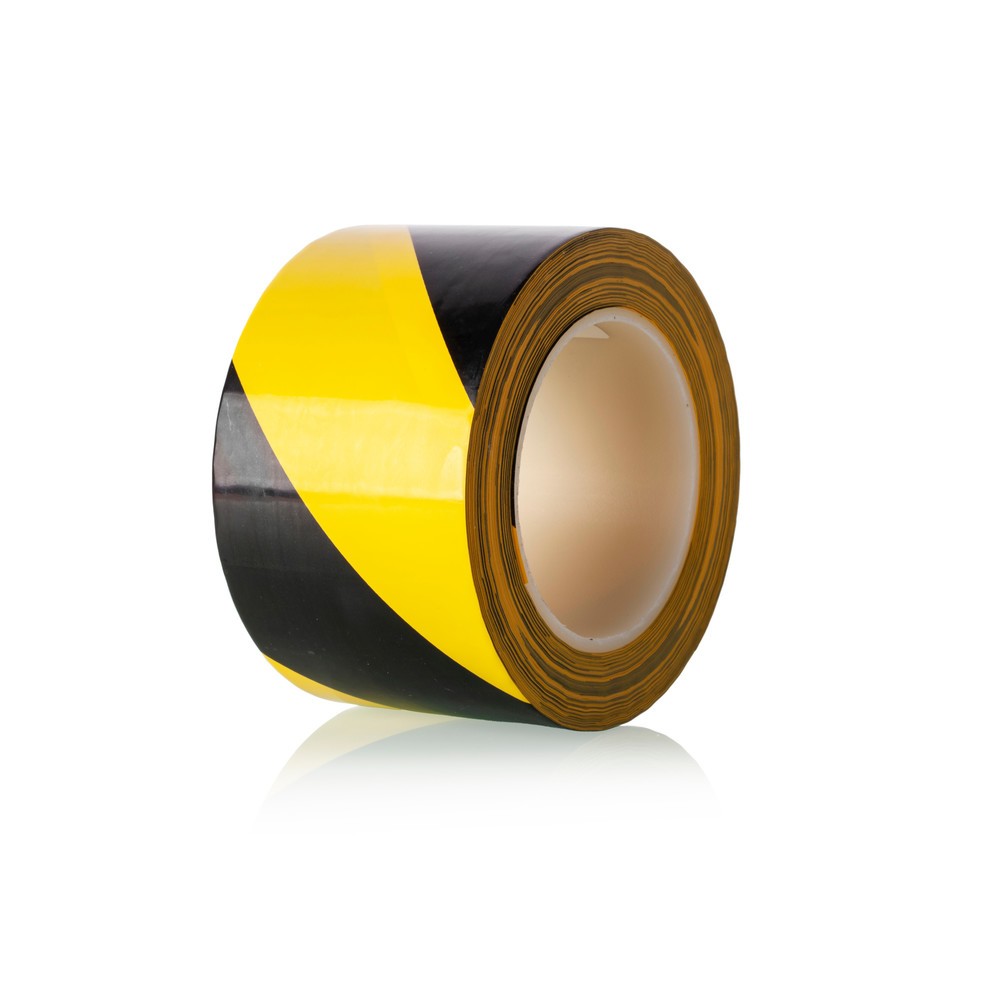 Illustration du produit: A.M.P.E.R.E. Bodenmarkierungsband Traffic Tape Extra, Stärke 0,2 mm, Breite 75 mm, Länge 30 m, gelb/schwarz