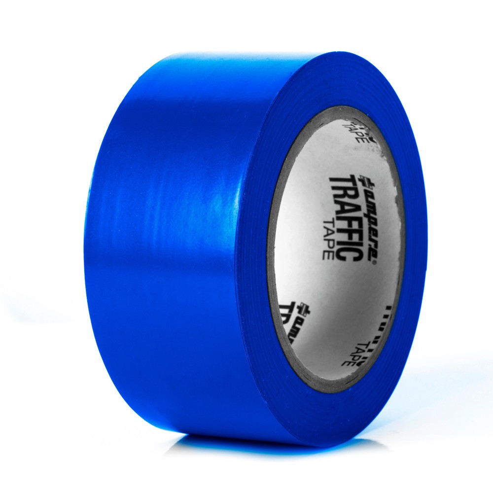 Illustration du produit: A.M.P.E.R.E. Bodenmarkierungsband Traffic Tape Standard, Breite 50 mm, Stärke 0,15 mm, Länge 33 m, blau