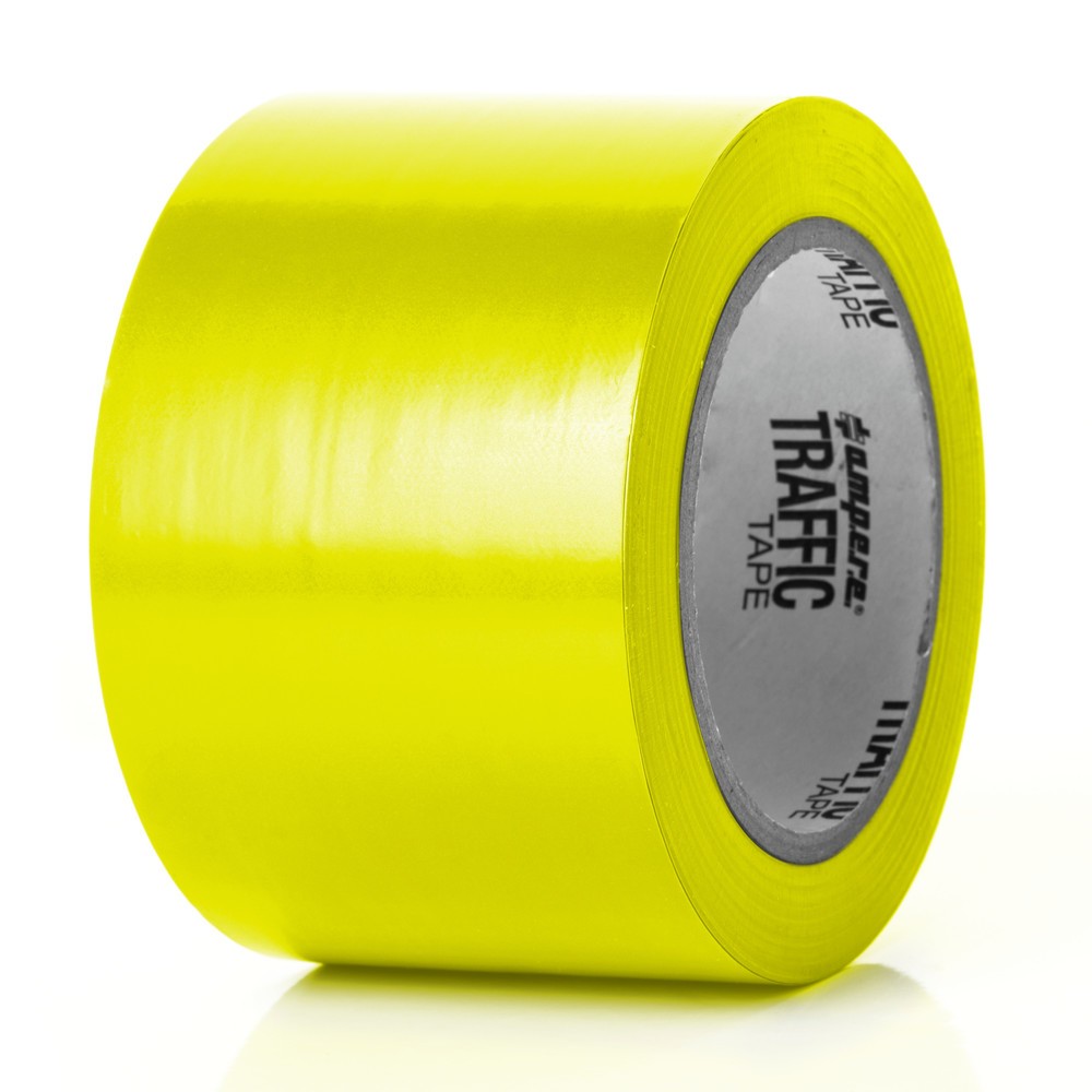 Illustration du produit: A.M.P.E.R.E. Bodenmarkierungsband Traffic Tape Standard, Breite 75 mm, Stärke 0,15 mm, Länge 33 m, gelb