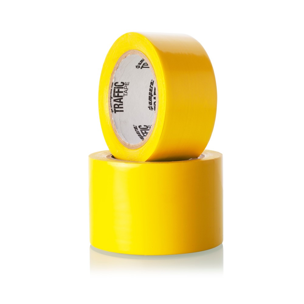 Produktabbildung Nr. 2: A.M.P.E.R.E. Bodenmarkierungsband Traffic Tape Standard, Breite 75 mm, Stärke 0,15 mm, Länge 33 m, gelb