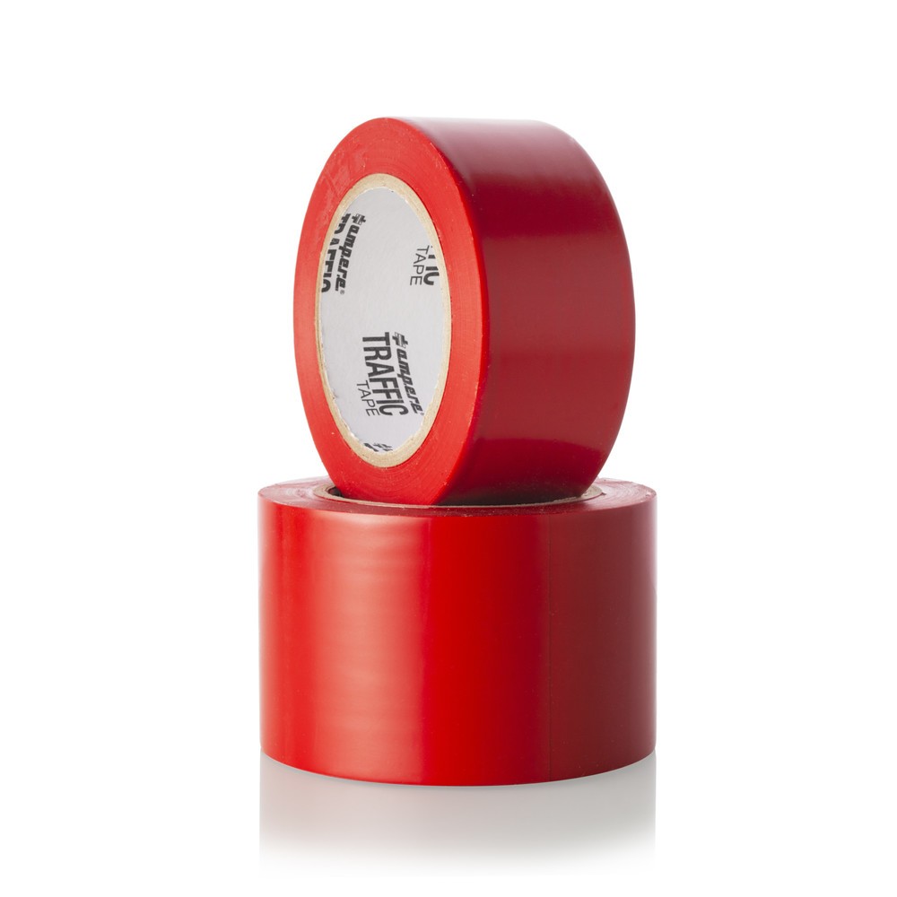 Produktabbildung Nr. 2: A.M.P.E.R.E. Bodenmarkierungsband Traffic Tape Standard, Breite 50 mm, Stärke 0,15 mm, Länge 33 m, rot