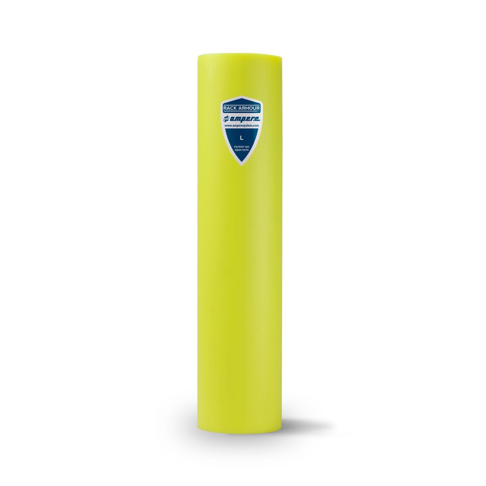 Illustration du produit: A.M.P.E.R.E. Protection contre les chocs pour rayonnages Rack Armour, en plastique, cote intérieure Hxl 600 x 101-110 mm