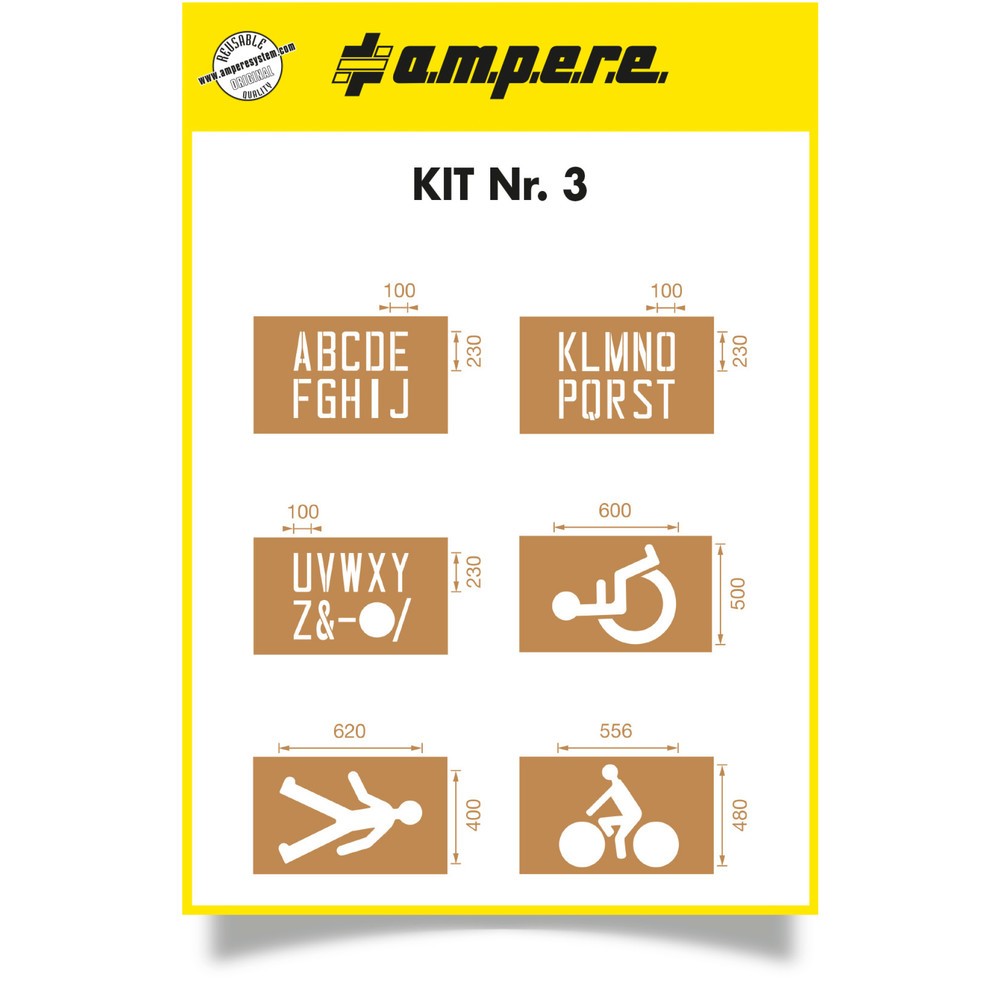 Illustration du produit: A.M.P.E.R.E. Kit de gabarits 3 à 6 gabarits
