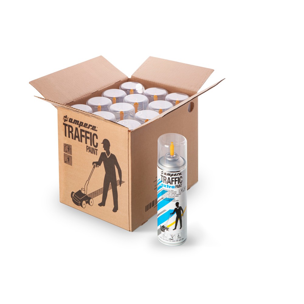 Produktabbildung: A.M.P.E.R.E. Markierfarbe TRAFFIC extra 0,5 l, weiss