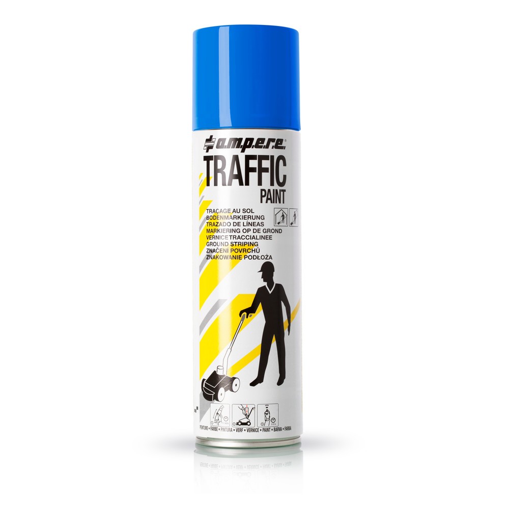 Illustration du produit: A.M.P.E.R.E. Peinture de marquage TRAFFIC 0,5 l, bleu