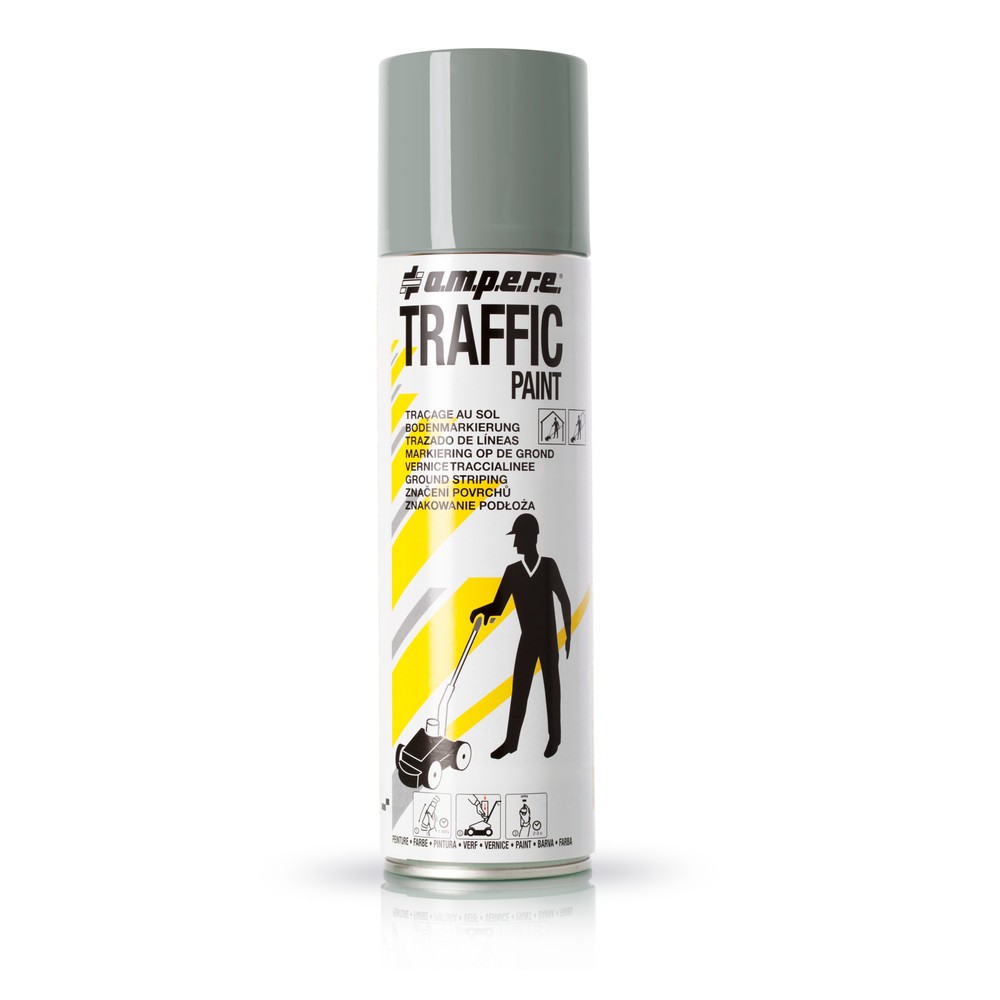 Illustration du produit: A.M.P.E.R.E. Peinture de marquage TRAFFIC 0,5 l, gris