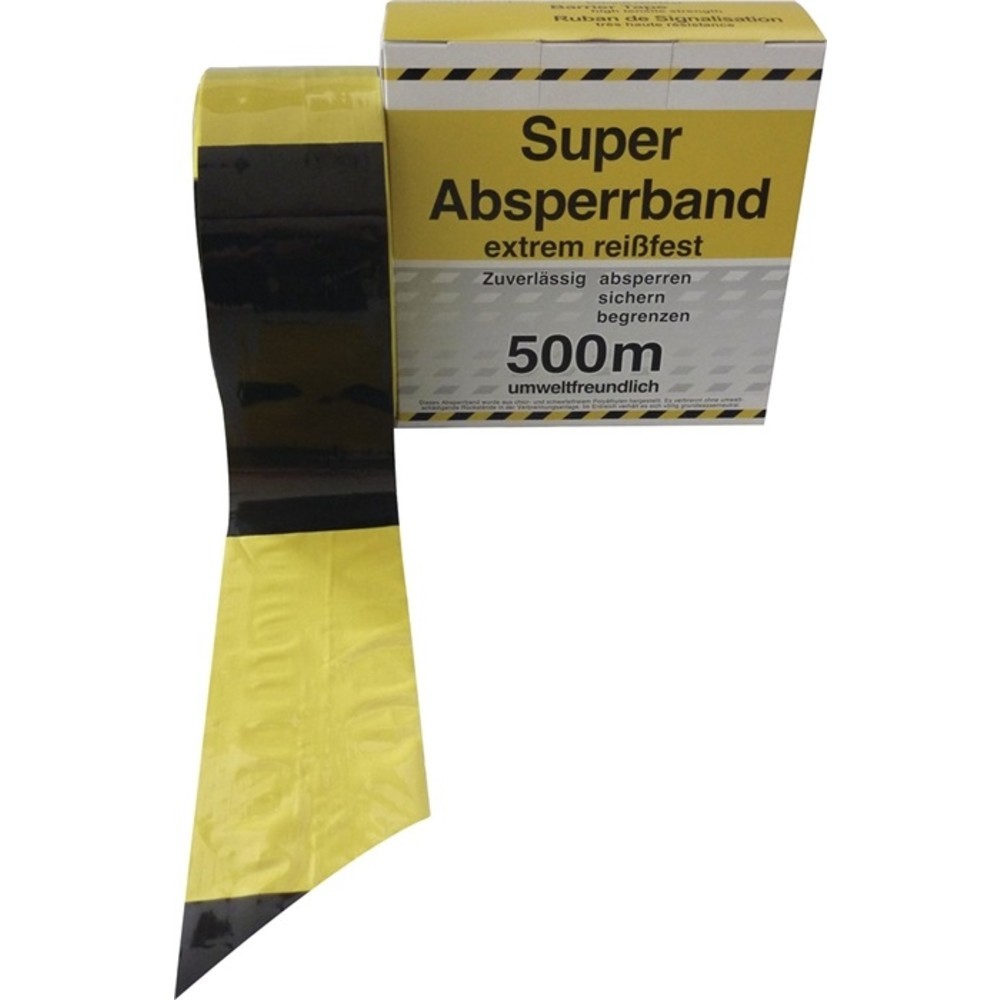 Produktabbildung Nr. 2: Absperrband L.500 m B.80mm gelb/schwarz geblockt 500m/Karton