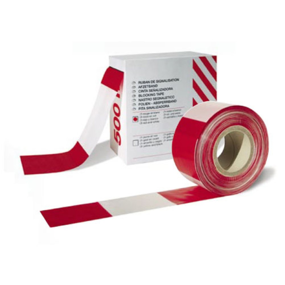 Produktabbildung: Absperrband, rot/weiss