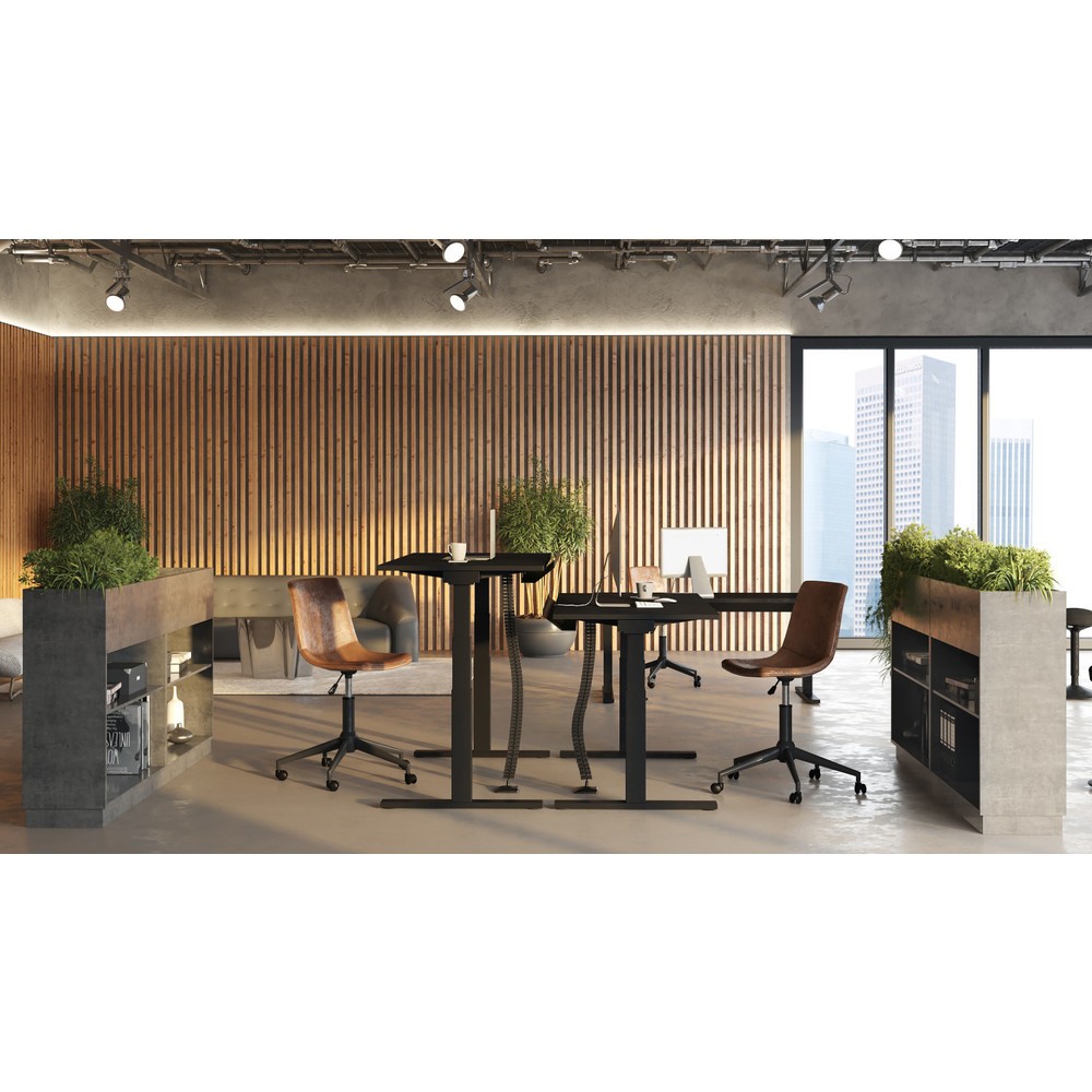 Produktabbildung Nr. 3: Actiforce Bâti de table d’angle Steelforce, réglable en hauteur électriquement, Pro 671 SLS 90°, noir