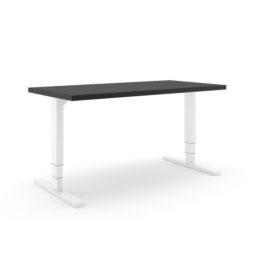 Illustration du produit: Actiforce Bureau Elements Solid 1600, réglable en hauteur électriquement, noir / blanc