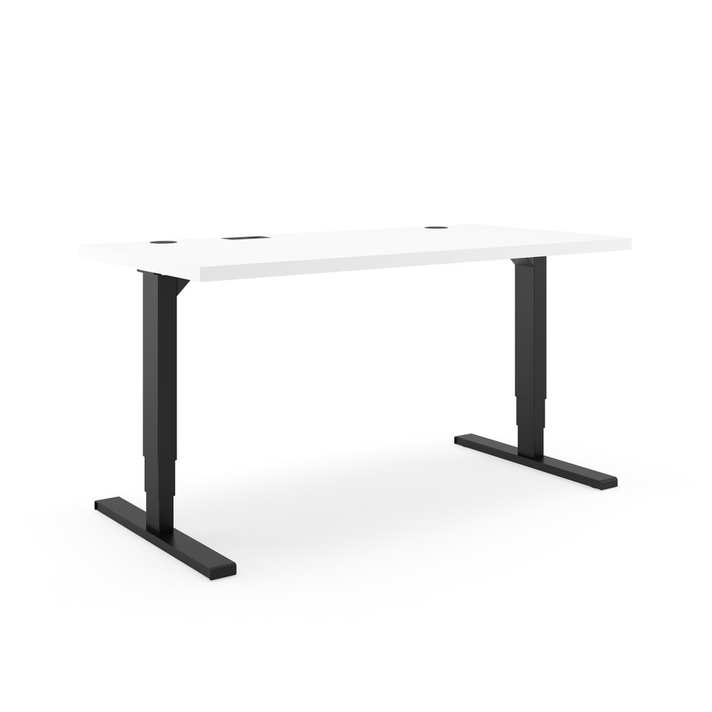 Illustration du produit: Actiforce Bureau Elements Solid 1600, réglable en hauteur électriquement, blanc / noir