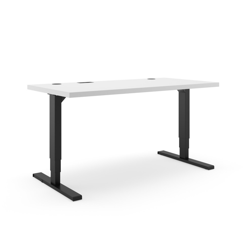 Illustration du produit: Actiforce Bureau Elements Solid 1600, réglable en hauteur électriquement, gris platine / noir